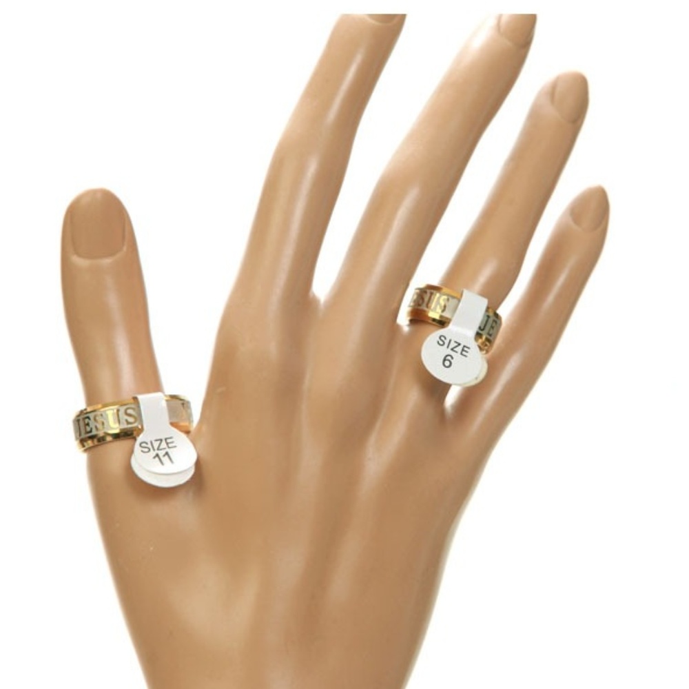 Band Wedding, Jesus, Cross Friends Love Religious Ring Men and Women Siz… - Picture 4 of 5